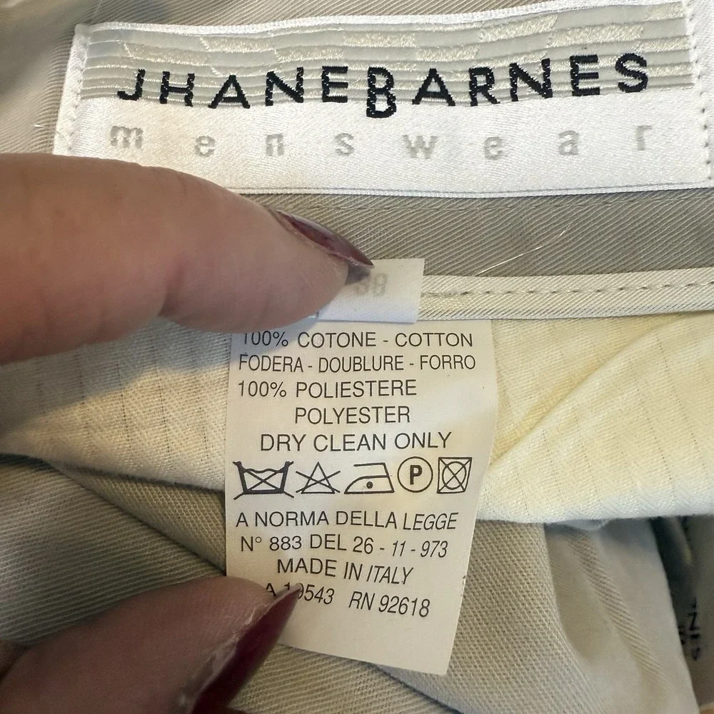 Jhane Barnes Mens 38‎ Cotton Flat Front Vintage NWT Shorts Tan Khaki Preppy Golf